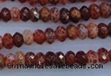 CAG1491 15.5 inches 5*8mm faceted rondelle natural fire agate beads