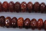 CAG1493 15.5 inches 8*16mm faceted rondelle natural fire agate beads