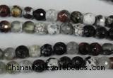 CAG1503 15.5 inches 6mm faceted round fire crackle agate beads