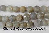 CAG1505 15.5 inches 8mm faceted round fire crackle agate beads