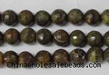 CAG1506 15.5 inches 8mm faceted round fire crackle agate beads