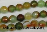 CAG1513 15.5 inches 8mm faceted round fire crackle agate beads