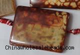 CAG1587 15.5 inches 30*40mm rectangle fire crackle agate beads