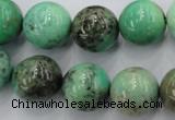 CAG1600 15.5 inches 16mm round green grass agate gemstone beads