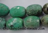 CAG1609 15.5 inches 15*20mm faceted drum green grass agate beads