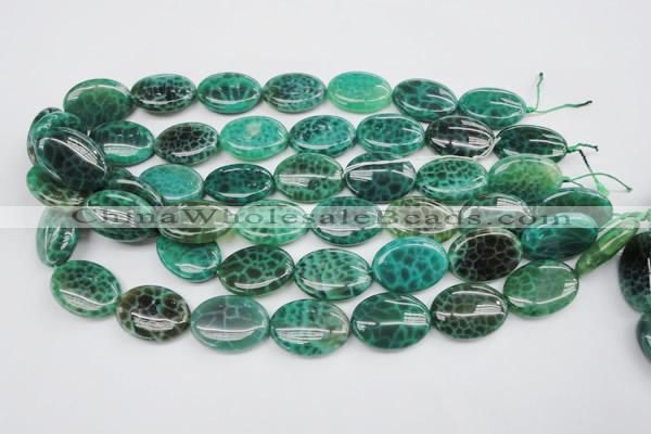 CAG1622 15.5 inches 18*25mm oval peafowl agate gemstone beads