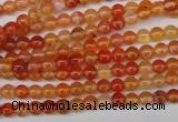 CAG1644 15.5 inches 4mm round red agate gemstone beads