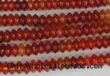 CAG1645 15.5 inches 3*6mm rondelle red agate gemstone beads