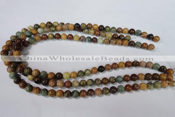 CAG1702 15.5 inches 8mm round rainbow agate beads wholesale