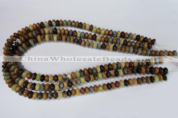 CAG1720 15.5 inches 5*8mm rondelle rainbow agate beads wholesale