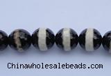 CAG1878 15.5 inches 6mm faceted round tibetan agate beads wholesale