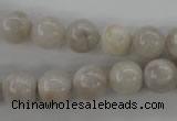 CAG1897 15.5 inches 10mm round grey agate beads wholesale