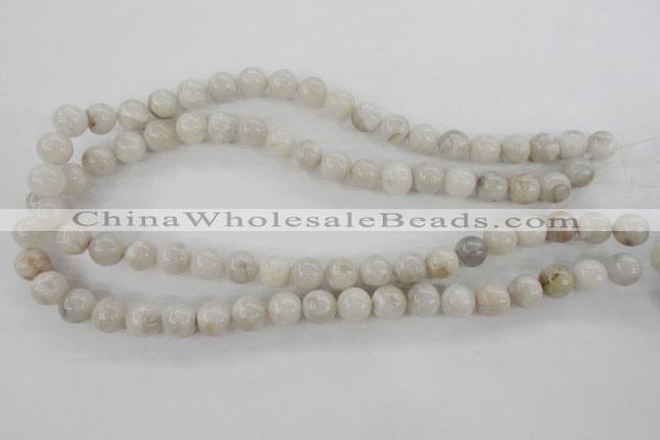 CAG1897 15.5 inches 10mm round grey agate beads wholesale