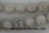 CAG1898 15.5 inches 12mm round grey agate beads wholesale