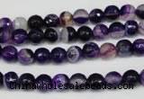 CAG2094 15.5 inches 6mm faceted round purple line agate beads