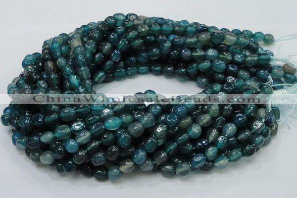 CAG213 15.5 inches 8*10mm freeform blue agate gemstone beads