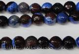 CAG2232 15.5 inches 8mm faceted round fire crackle agate beads