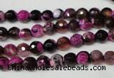 CAG2261 15.5 inches 6mm faceted round fire crackle agate beads