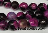 CAG2263 15.5 inches 10mm faceted round fire crackle agate beads