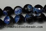 CAG2277 15.5 inches 18mm faceted round fire crackle agate beads