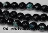 CAG2283 15.5 inches 10mm faceted round fire crackle agate beads