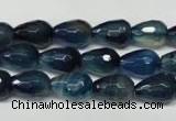 CAG2304 15.5 inches 10*14mm faceted teardrop agate gemstone beads