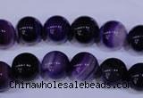 CAG2333 15.5 inches 10mm round violet line agate beads wholesale