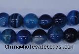 CAG2343 15.5 inches 10mm round blue line agate beads wholesale