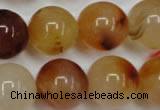 CAG2378 15.5 inches 18mm round red agate beads wholesale