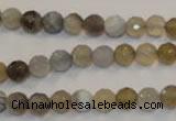 CAG2421 15.5 inches 6mm faceted round Chinese botswana agate beads