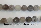 CAG2422 15.5 inches 8mm faceted round Chinese botswana agate beads