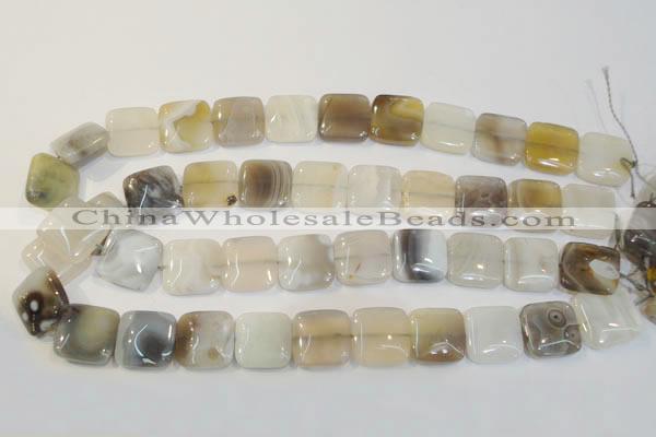 CAG2452 15.5 inches 18*18mm square Chinese botswana agate beads