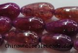 CAG251 15.5 inches teardrop 13*28mm dragon veins agate beads