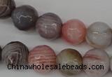 CAG3595 15.5 inches 8mm - 17mm faceted round botswana agate beads