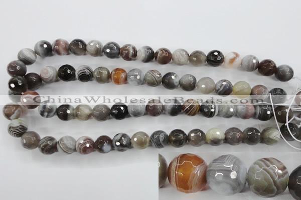 CAG3694 15.5 inches 12mm faceted round botswana agate beads wholesale