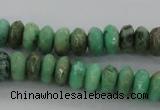 CAG3912 15.5 inches 3*6mm faceted rondelle green grass agate beads