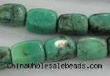 CAG3926 15.5 inches 12*16mm nuggets green grass agate beads