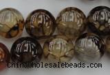 CAG4115 15.5 inches 16mm round dragon veins agate beads