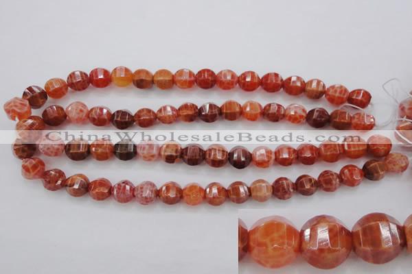 CAG4170 15.5 inches 12mm pumpkin natural fire agate beads
