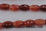 CAG4192 15.5 inches 7*12mm hexahedron natural fire agate beads