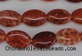 CAG4211 15.5 inches 8*12mm oval natural fire agate beads