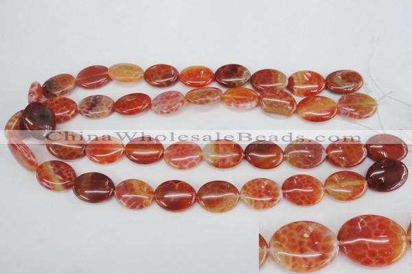 CAG4215 15.5 inches 15*20mm oval natural fire agate beads