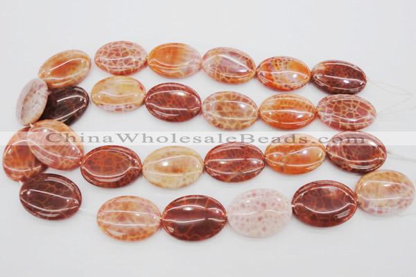 CAG4217 15.5 inches 22*30mm oval natural fire agate beads
