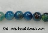 CAG423 15.5 inches 12mm round blue agate beads Wholesale