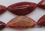 CAG4236 15.5 inches 18*39mm triangle natural fire agate beads