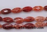 CAG4268 15.5 inches 6*12mm faceted marquise natural fire agate beads