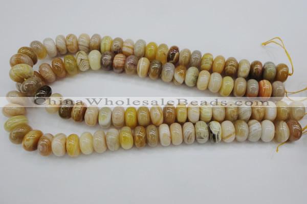 CAG4332 15.5 inches 8*14mm rondelle botswana agate gemstone beads