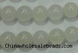 CAG4341 15.5 inches 6mm round white agate beads wholesale