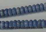 CAG4372 15.5 inches 5*10mm rondelle dyed blue lace agate beads