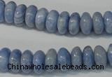 CAG4373 15.5 inches 6*12mm rondelle dyed blue lace agate beads